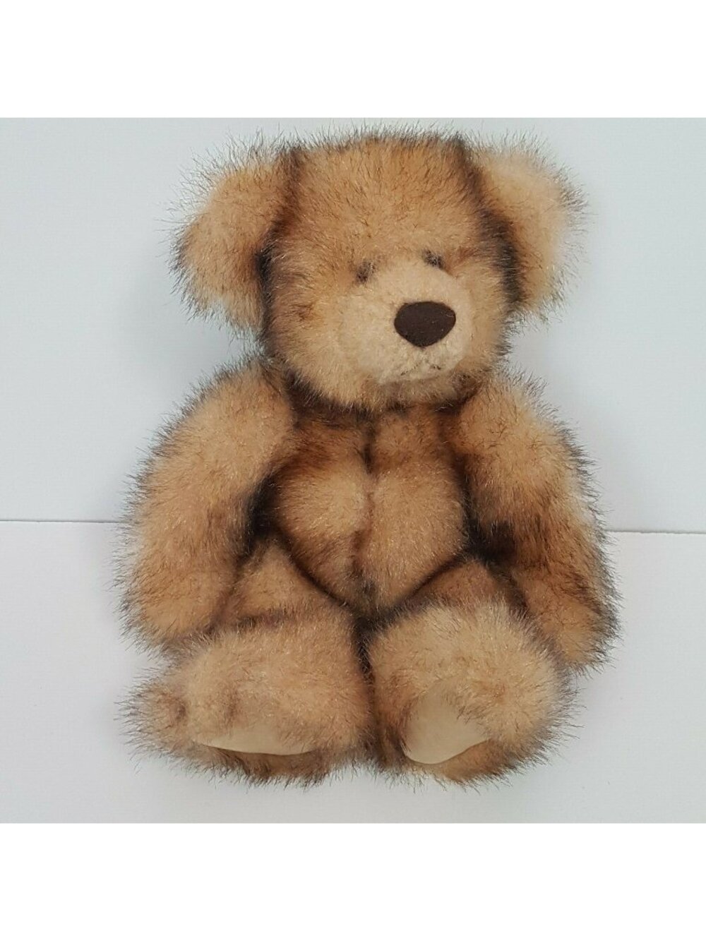 Russ Berrie Madison Teddy Bear 12" Brown Tan Long Fur Plush 24107 Handsome